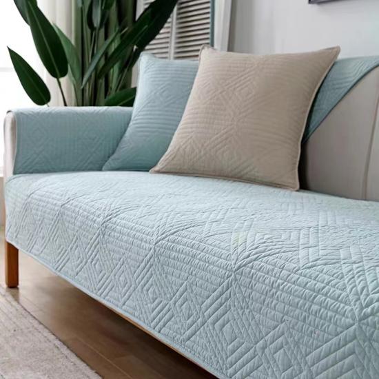 MAT ULTRASONIC SUPER SOFT SOFA COVER SKY BLUE