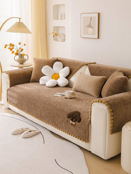 Couch Cover Sofa Covers, Anti Slip Sofa Slipcover (Copper Brown-5623)