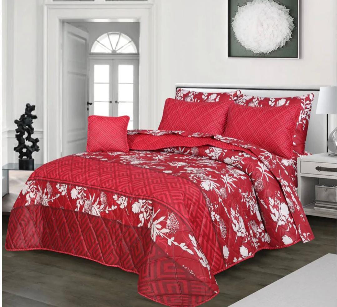 7 Pcs Quilted Comforter Set - 603