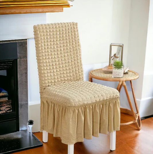 Bubble Stuff Frill Style Dining Chair Cover | Skin