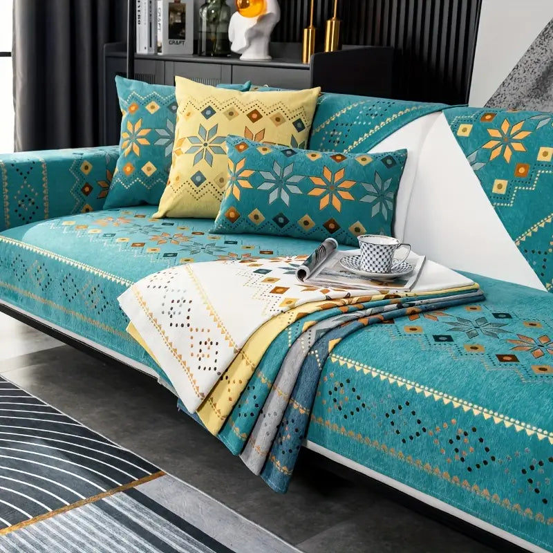 Couch Cover Sofa Covers, Embroidery Sofa Slipcover (Zink II)